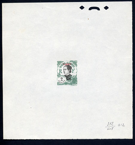 Indochina_Pakhoi_1922_Yvert_101a-Scott_unissued_red_overprint_412_blue_312_+_black_608_typo_CP