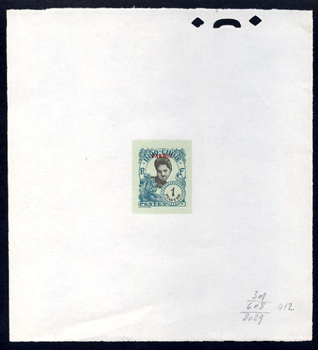 Indochina_Pakhoi_1922_Yvert_115a-Scott_unissued_red_overprint_412_blue_301_+_black_608_background_2029_typo_CP