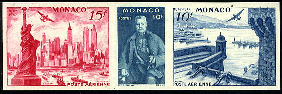 Monaco_1947_Yvert_PA25-26-27-Scott_C20a_different_colors_b