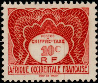 Fr_West_Africa_1946_Yvert_Taxe_1-Scott_J1