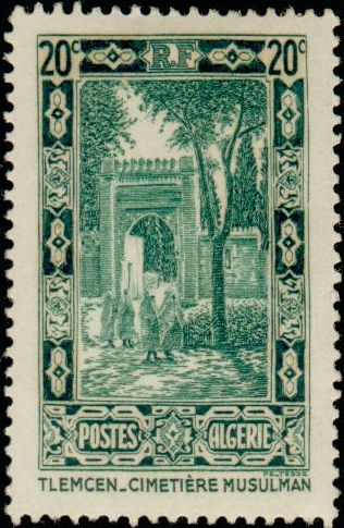 Algeria_1936_Yvert_107-Scott_85_Cimetiere_of_Tlemcen_IS