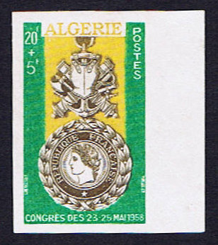 Algeria_1952_Yvert_296a-Scott_B65_unadopted_20f_+_5f_Medaille_militaire_e_ESS