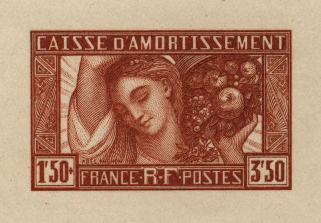 France_1931_Yvert_269a-Scott_B38a_unadopted_Caisse_Amortissement_brown_a_AP_detail