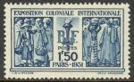 France_1931_Yvert_274-Scott_262_1f50_Colonial_Exposition_blue_b_IS