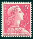 France_1955_Yvert_1011-Scott_753_Marianne_Muller_15f_typo_a_IS