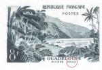 France_1957_Yvert_1125a-Scott_850_unadopted_Guadeloupe_1er_etat_dark-green_AP_detail