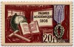 France_1959_Yvert_1190-Scott_905_20f_Palmes_Academiques_a_IS