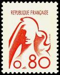 France_1975_Yvert_1816a_unissued_80c_Marianne_de_Bequet_a_US