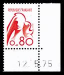 France_1975_Yvert_1816a_unissued_80c_Marianne_de_Bequet_b_US