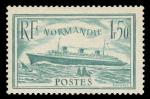 France_1935_Yvert_300a-Scott_300a_1f50_Normandie_blue-green_b_US