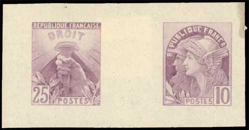 France_1924_Yvert_185a-214a-Scott_200-224_unadopted_10c_25c_Republique_violet_helio_COLL