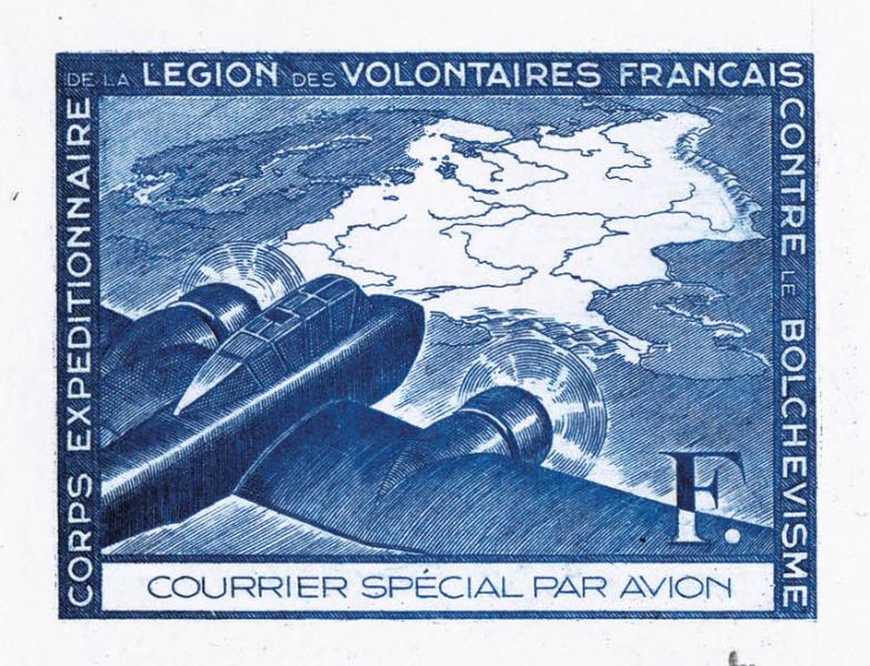 France_1941_Yvert_Courrier_Officiel_par_avion_2_etat_blue_detail