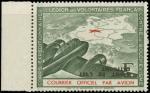 France_1941_Yvert_Courrier_Officiel_par_avion_4_surcharge_RENVERSEE