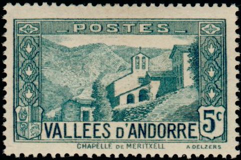 Andorra_1932_Yvert_27-Scott