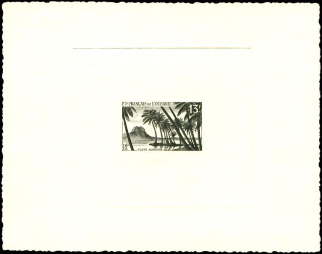 Polinesia_Oceanie_1955_Yvert_PA32a-Scott_C23_unadopted_small-size_palms_black_d_AP