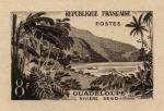 France_1957_Yvert_1125a-Scott_850_unadopted_Guadeloupe_dark-brown_ba_AP_detail