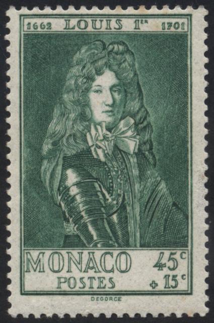 Monaco_1939_Yvert_187-Scott_B28_Louis_1er_45c_+_15c_a_IS