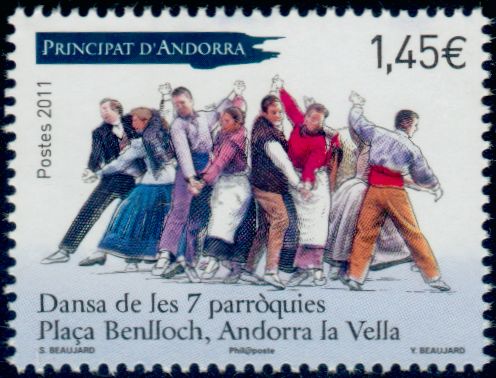 Fr_Andorra_2011_Yvert_712-Scott_1E45_dance_IS