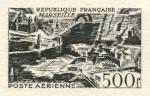 France_1949_Yvert_PA27a-Scott_C26a_unadopted_Marseille_500f_black_p_AP_detail