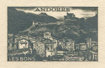 Andorra_1955_Yvert_150-Scott_136_dark-grey_aa_detail