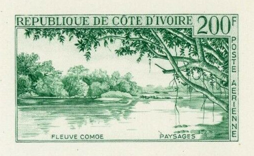 Ivory_Coast_1963_Yvert_PA28-Scott_C24_green_detail