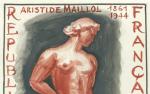 France_1961_Yvert_1281a-Scott_984_unadopted_Aristide_Maillol_MAQ_detail_a