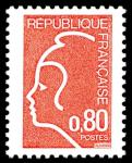 France_1975_Yvert_1816d_unissued_80c_Marianne_de_Durrens_b_US