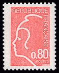 France_1975_Yvert_1816d_unissued_80c_Marianne_de_Durrens_u_US