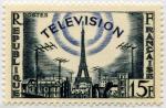 France_1955_Yvert_1022-Scott_766_Television_et_Tour_Eiffel_b_IS