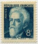 France_1948_Yvert_821-Scott_609_Jean_Perrin_blue-green_c_IS