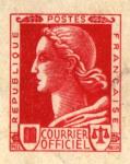 France_1947_Yvert-Scott_unadopted_Marianne_de_Muller_Courrier_Officiel_red_typo_AP_detail