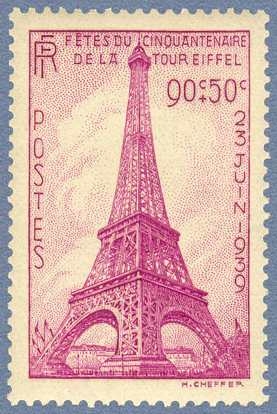 France_1934_Yvert_429-Scott_Tour_Eiffel_90c_+_50c_1939_a_IS