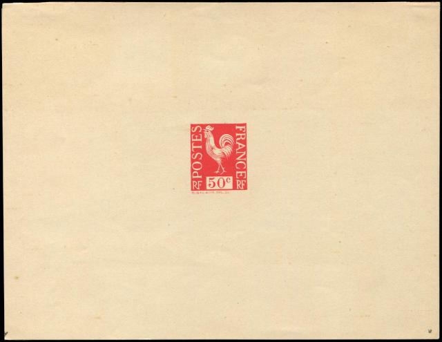 France_1934_Yvert_633b-Scott_unadopted_Coq_50c_carmine-red_301_typo_aa_CP