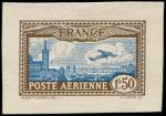 France_1930_Yvert_PA6a-Scott_C6_unadopted_plane_over_Marseille_dark-brown_+_blue_typo_AP