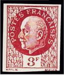 France_1941_Yvert_521_Scott_unissued_3f_Petain_brown-red_imperf_US