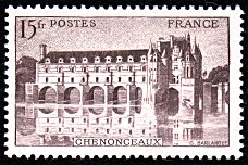 France_1944_Yvert_610-Scott_473_Chateau_de_Chenonceaux_c_IS