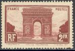 France_1928_Yvert_258-Scott_263_Arc_de_Triomphe_2f_brown_a_IS