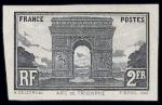 France_1928_Yvert_258a-Scott_263_unadopted_Arc_de_Triomphe_2f_black_imperf_fb_ESS