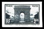 France_1928_Yvert_258a-Scott_263_unadopted_Arc_de_Triomphe_2f_black_imperf_i_ESS