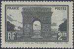 France_1928_Yvert_258a-Scott_263_unadopted_Arc_de_Triomphe_2f_black_perf_ab_ESS