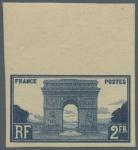 France_1928_Yvert_258a-Scott_263_unadopted_Arc_de_Triomphe_2f_blue_b_ESS