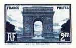 France_1928_Yvert_258a-Scott_263_unadopted_Arc_de_Triomphe_2f_dark-blue_c_AP_detail