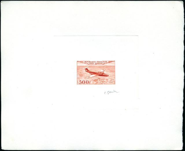 France_1953_Yvert_PA32b-Scott_C31b_unadopted_500f_Fleuret_orange-red_c_AP