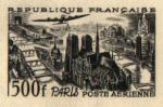 France_1949_Yvert_PA27b-Scott_C26b_unadopted_500f_Paris_black_a_AP_detail