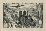 France_1949_Yvert_PA27b-Scott_C26b_unadopted_500f_Paris_black_ja_AP_detail