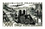 France_1949_Yvert_PA27b-Scott_C26b_unadopted_500f_Paris_black_k_AP_detail