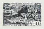 France_1949_Yvert_PA27a-Scott_C26a_unadopted_Marseille_500f_black_k_AP_detail