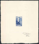 France_1939_Yvert_421A-Scott_370_unadopted_Cezanne_2eme_etat_blue_fb_AP