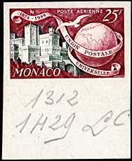 Monaco_1950_Yvert_PA45-Scott_C30_multicolor